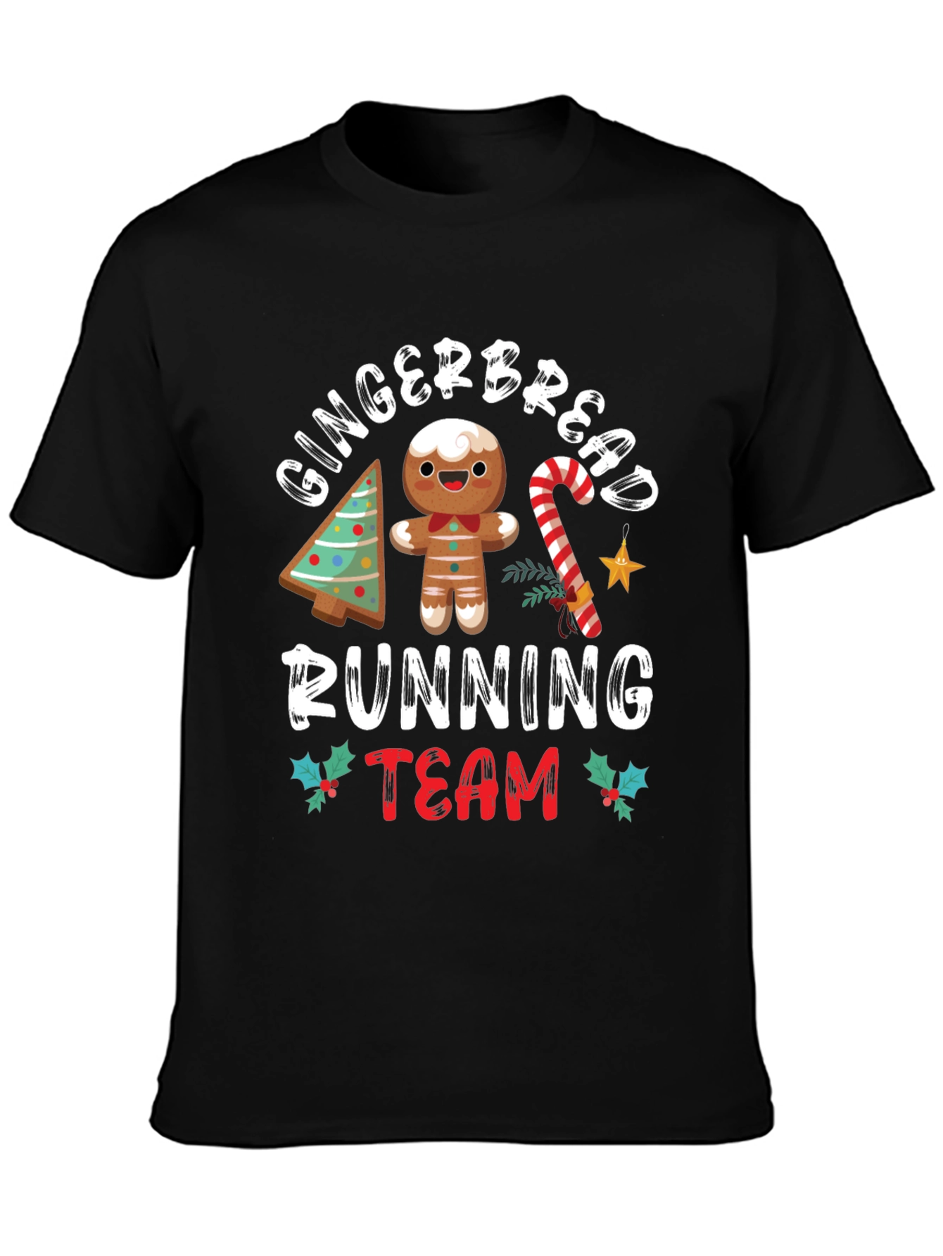 Gingerbread Running Team Holiday T-Shirt