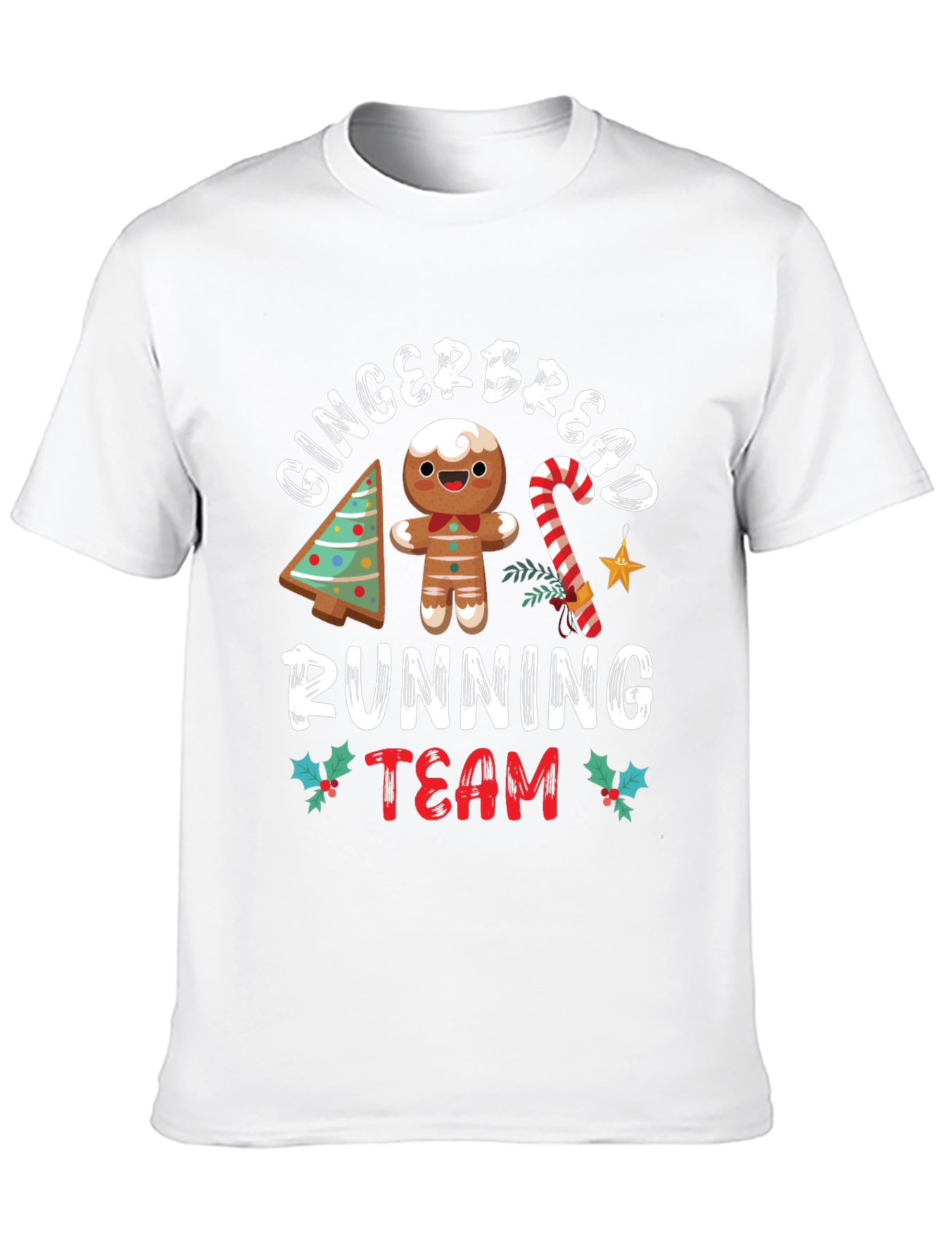 Gingerbread Running Team Holiday T-Shirt