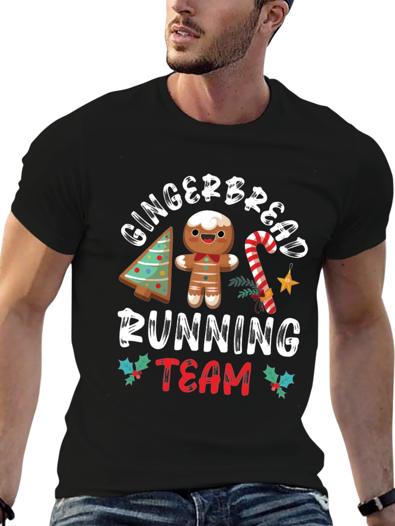 Gingerbread Running Team Holiday T-Shirt