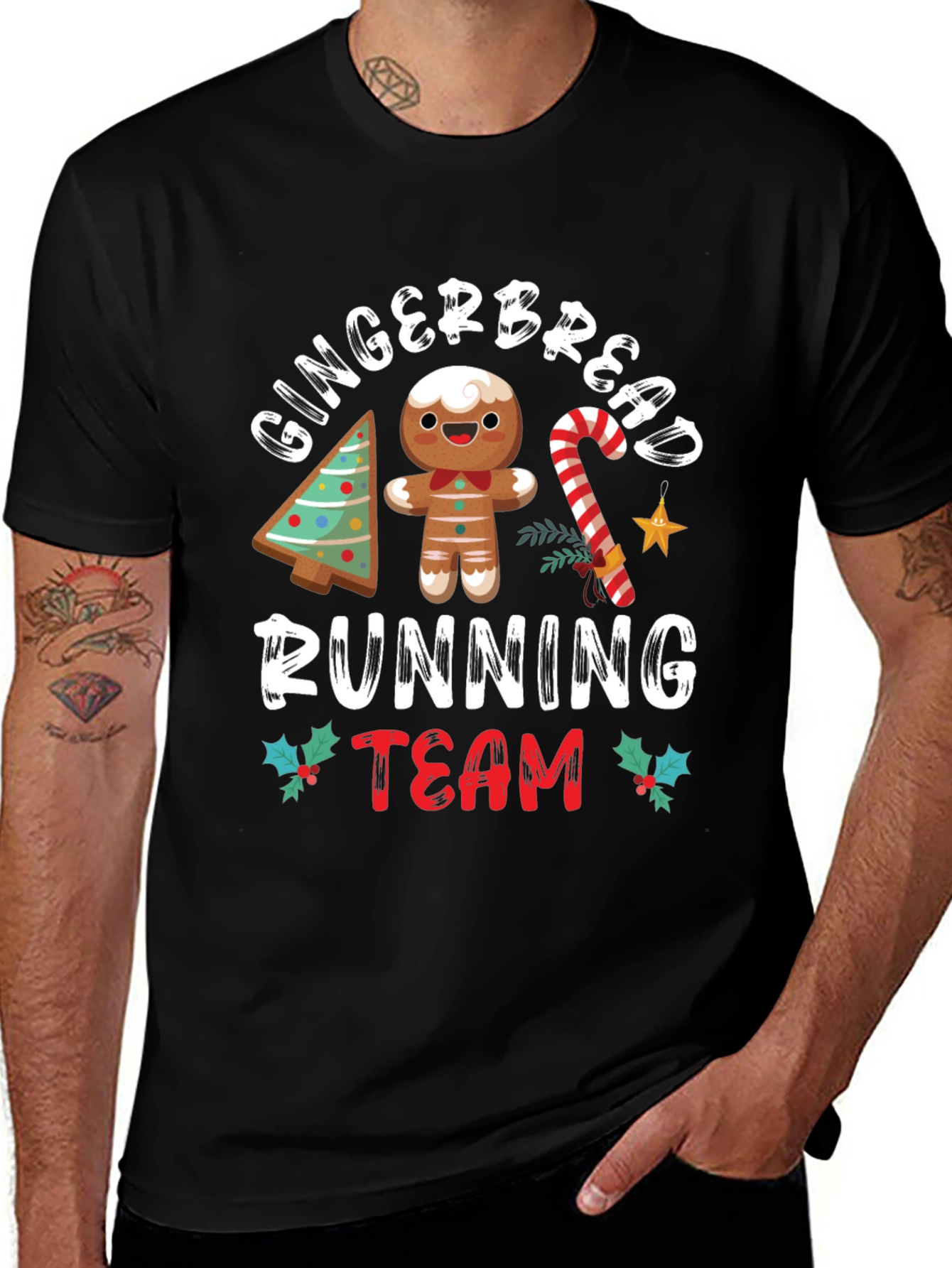 Gingerbread Running Team Holiday T-Shirt