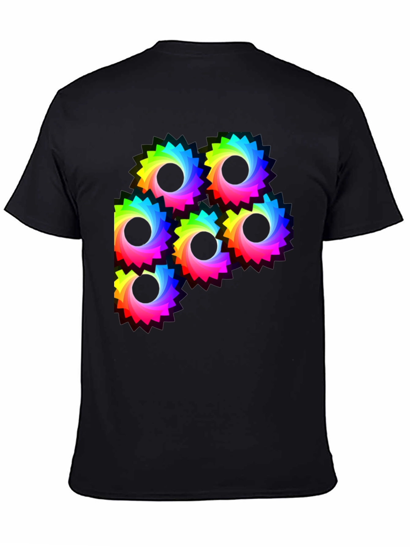 Rainbow Gear Graphic Tee - Black
