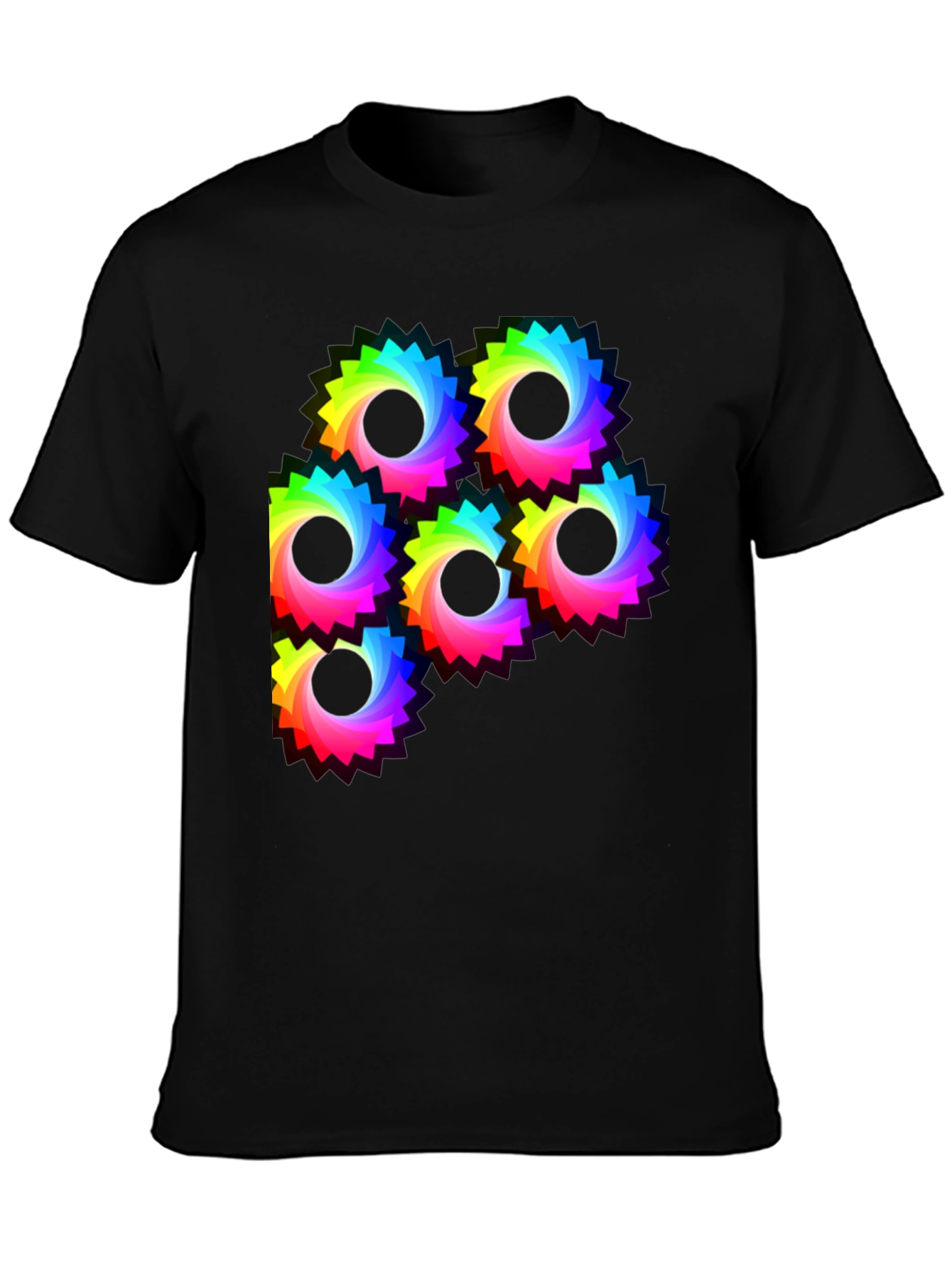 Rainbow Gear Graphic Tee - Black