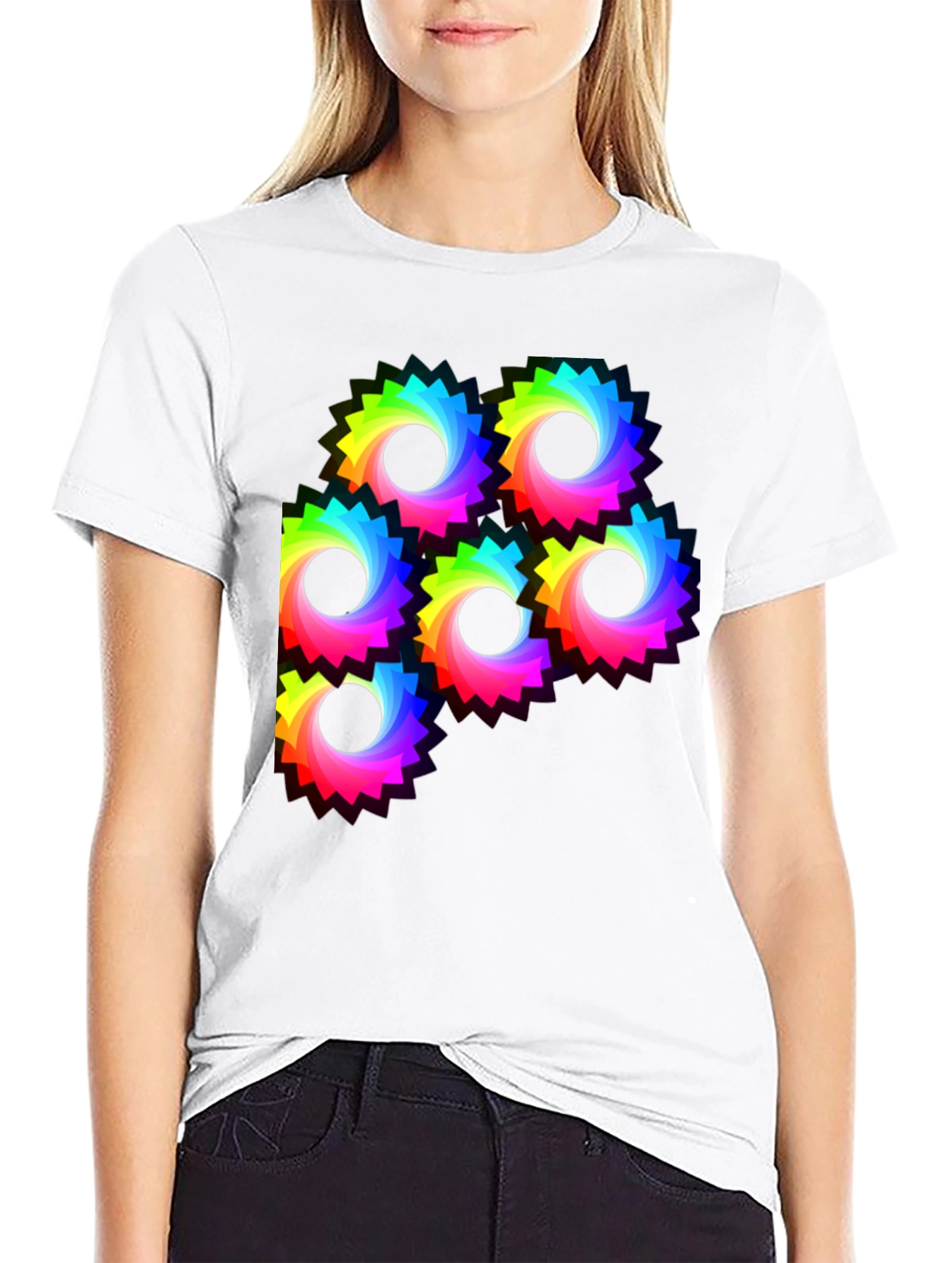 Rainbow Gear Graphic Tee - Black