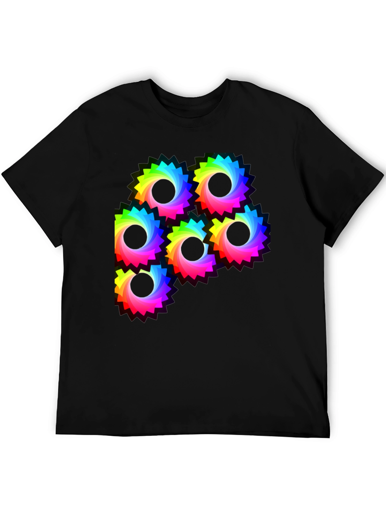 Rainbow Gear Graphic Tee - Black