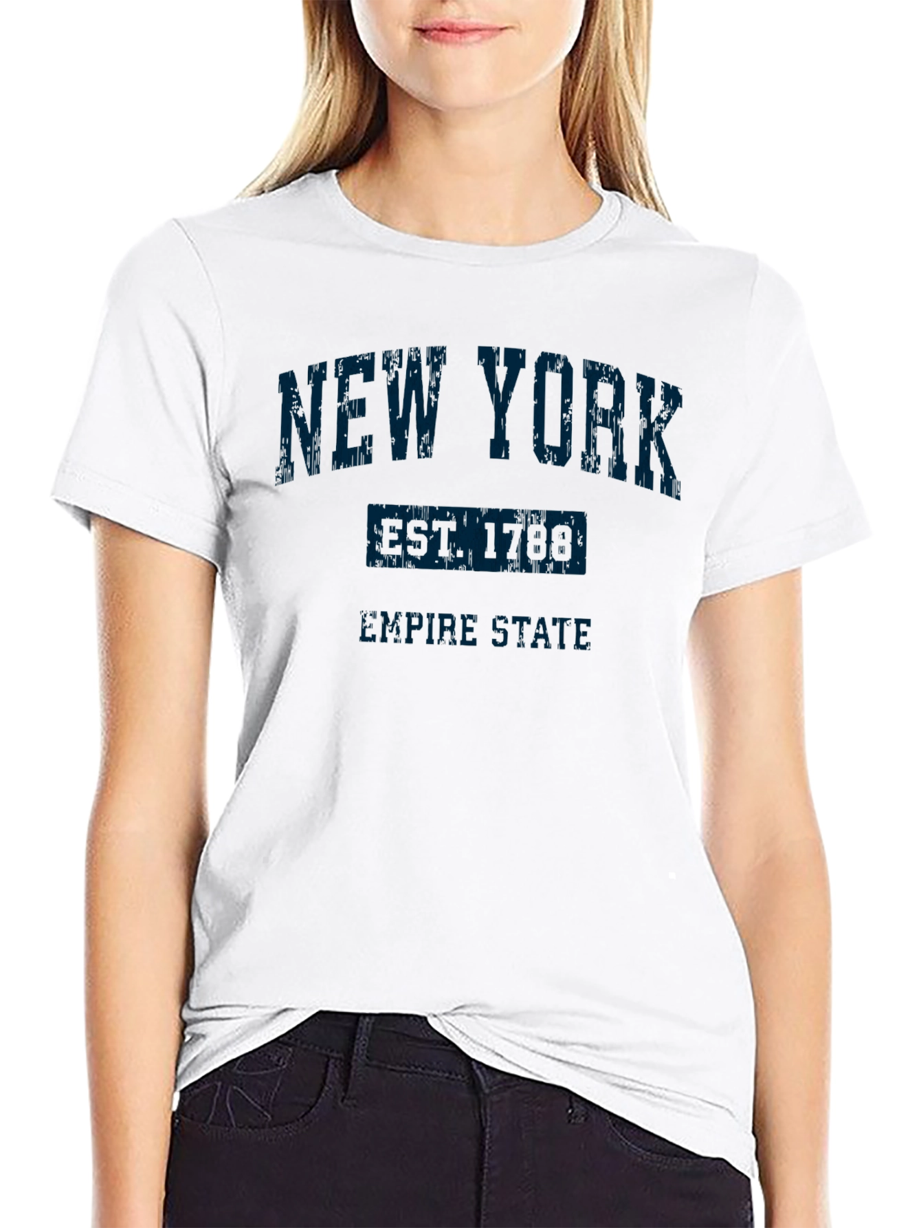 New York Empire State Black Graphic Tee