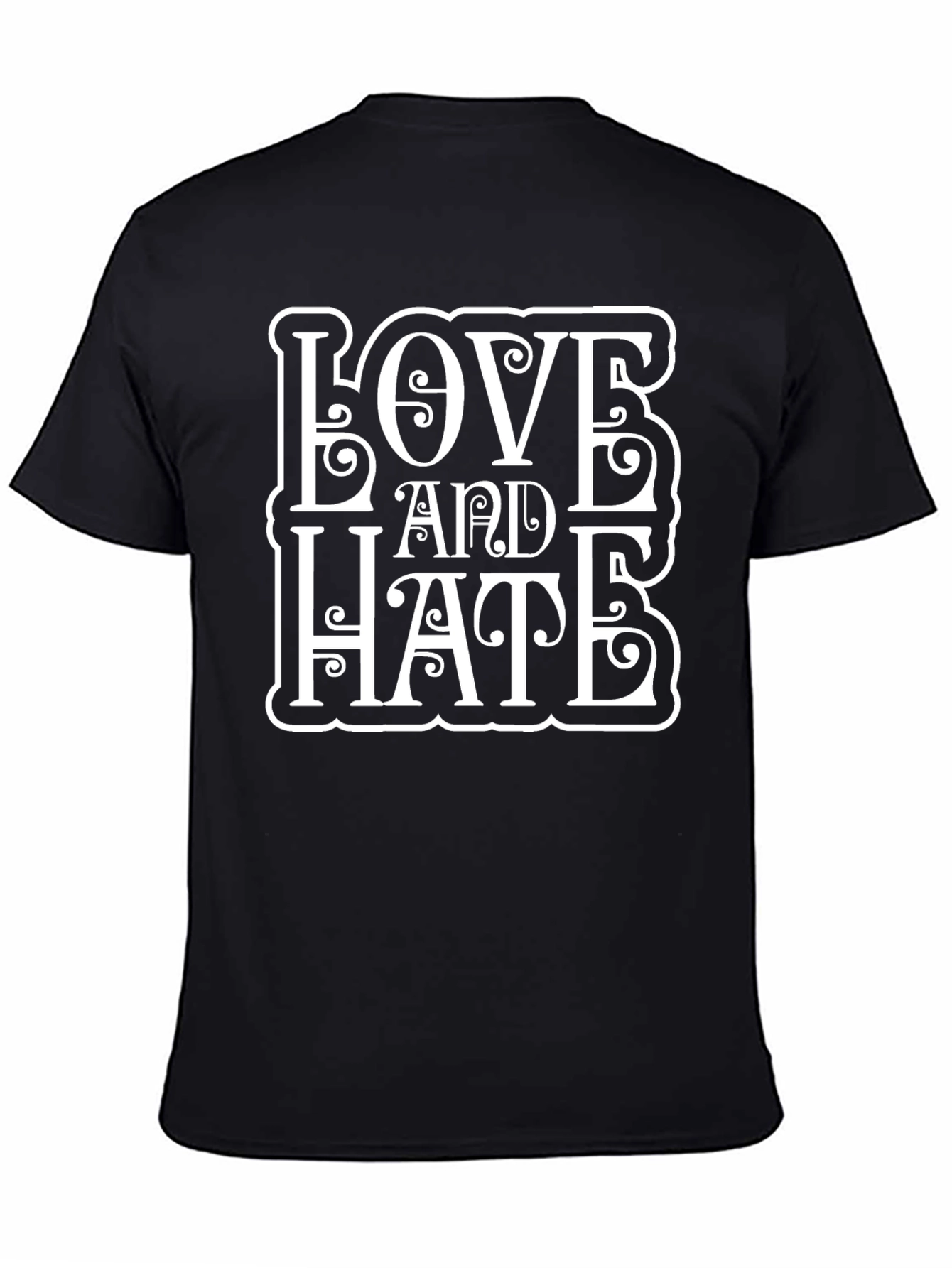 Love and Hate Graphic Tee - Black