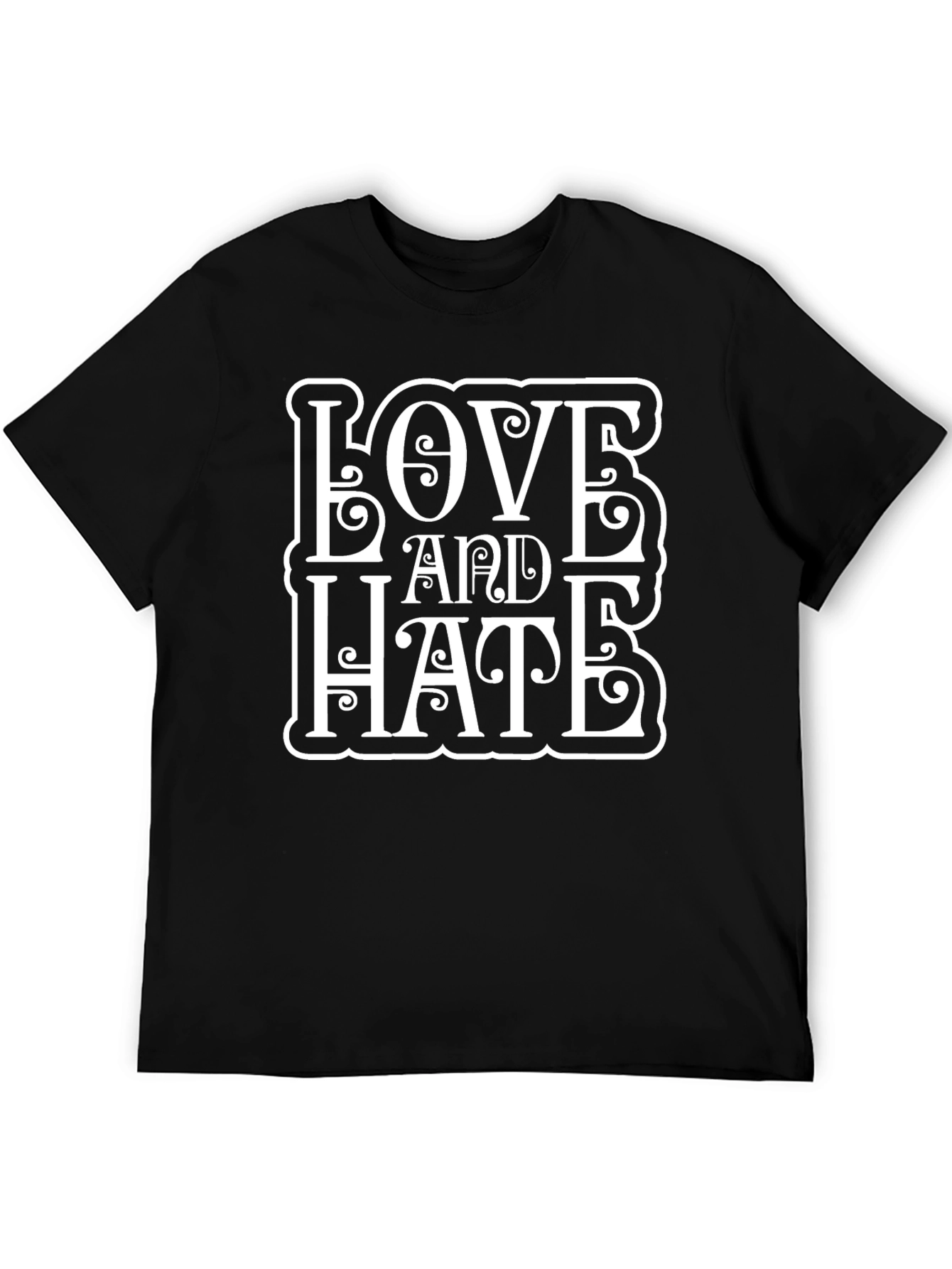 Love and Hate Graphic Tee - Black