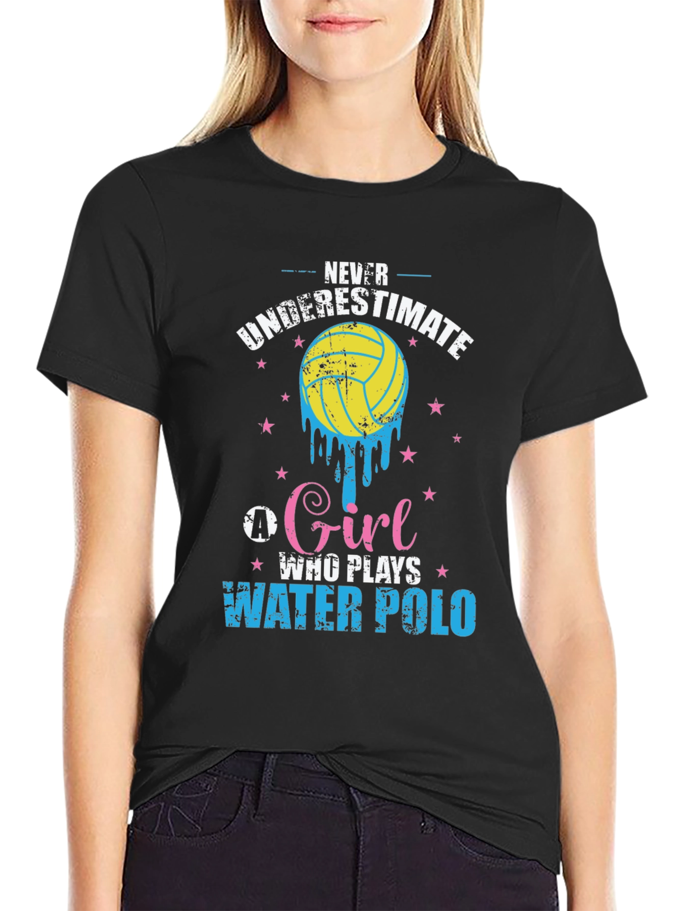 Never Underestimate Water Polo Girl T-Shirt