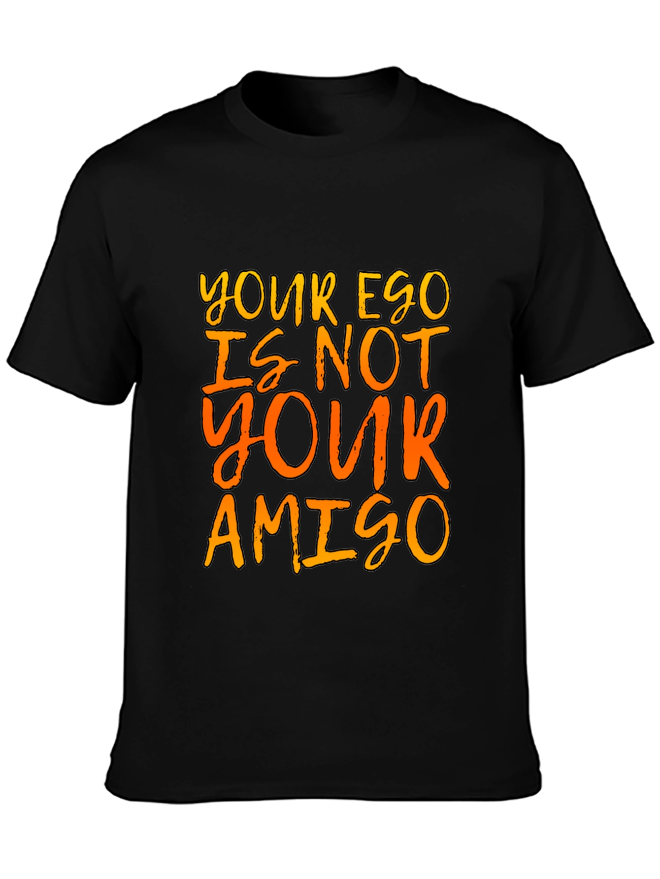 Ego Amigo Graphic Tee - Black Cotton T-Shirt