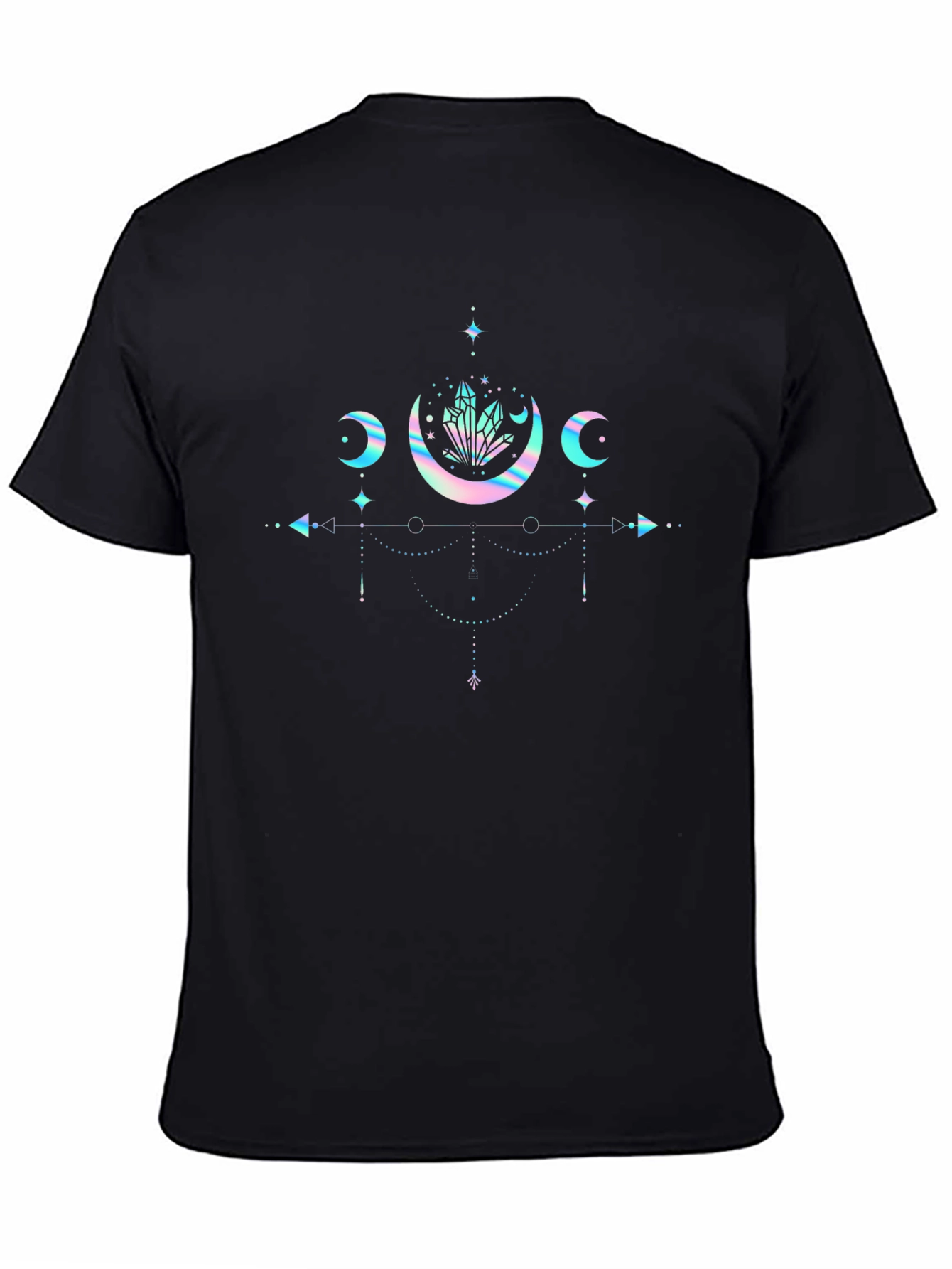 Mystic Moon Crystal Graphic Tee - Black