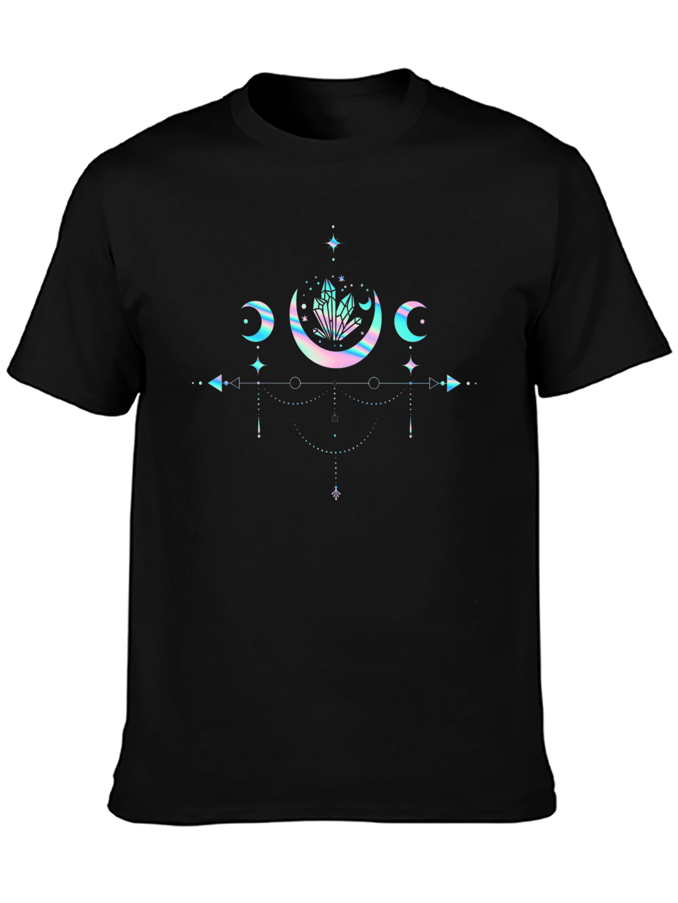 Mystic Moon Crystal Graphic Tee - Black