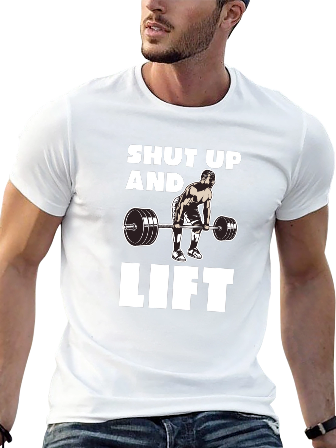 Shut Up and Lift Graphic T-Shirt Black