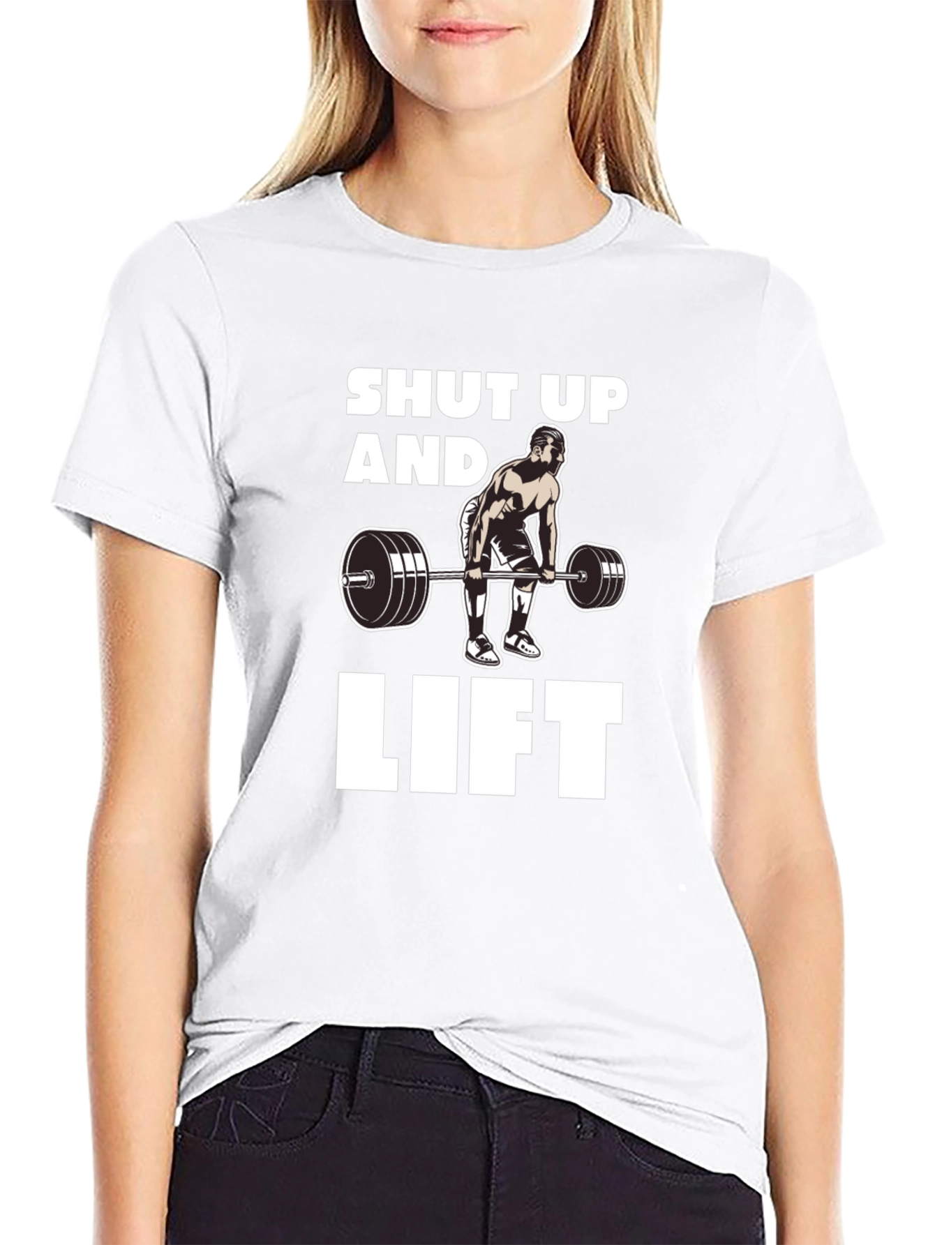 Shut Up and Lift Graphic T-Shirt Black