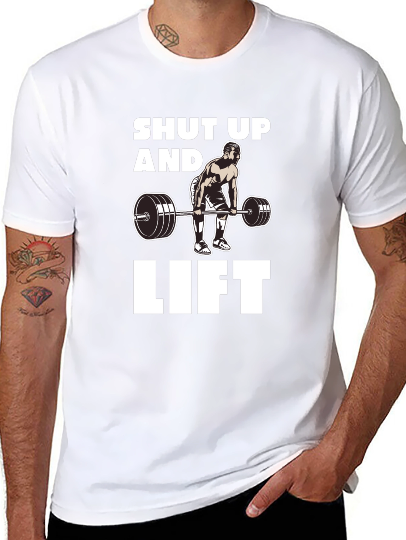 Shut Up and Lift Graphic T-Shirt Black