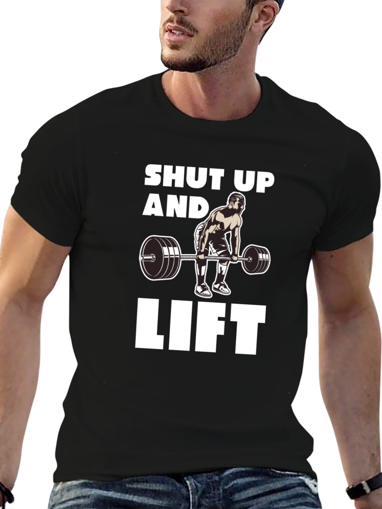 Shut Up and Lift Graphic T-Shirt Black