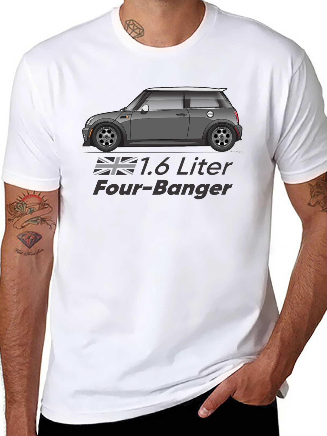 1.6 Liter Four-Banger Car Graphic T-Shirt