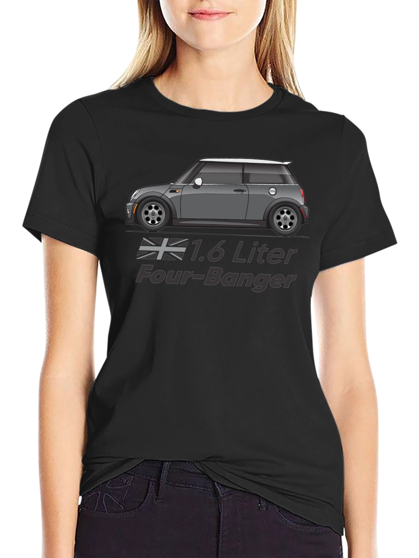 1.6 Liter Four-Banger Car Graphic T-Shirt