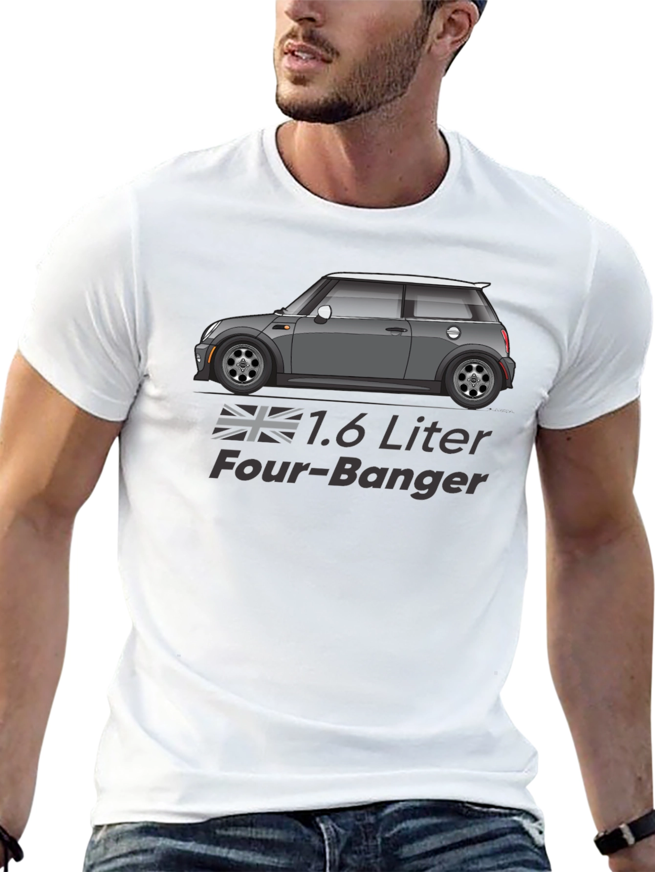 1.6 Liter Four-Banger Car Graphic T-Shirt