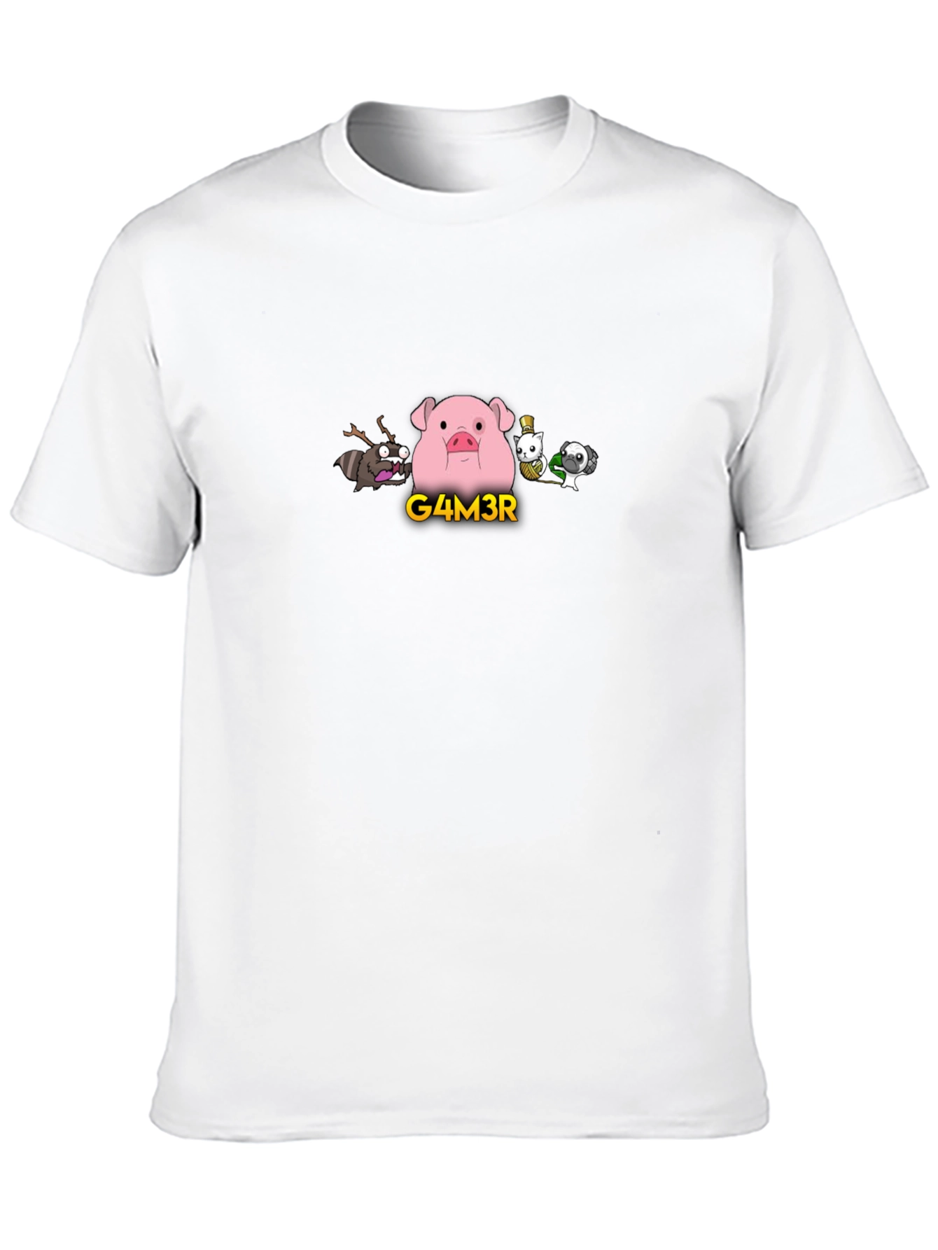 G4M3R Pig Tee - Black Graphic T-Shirt