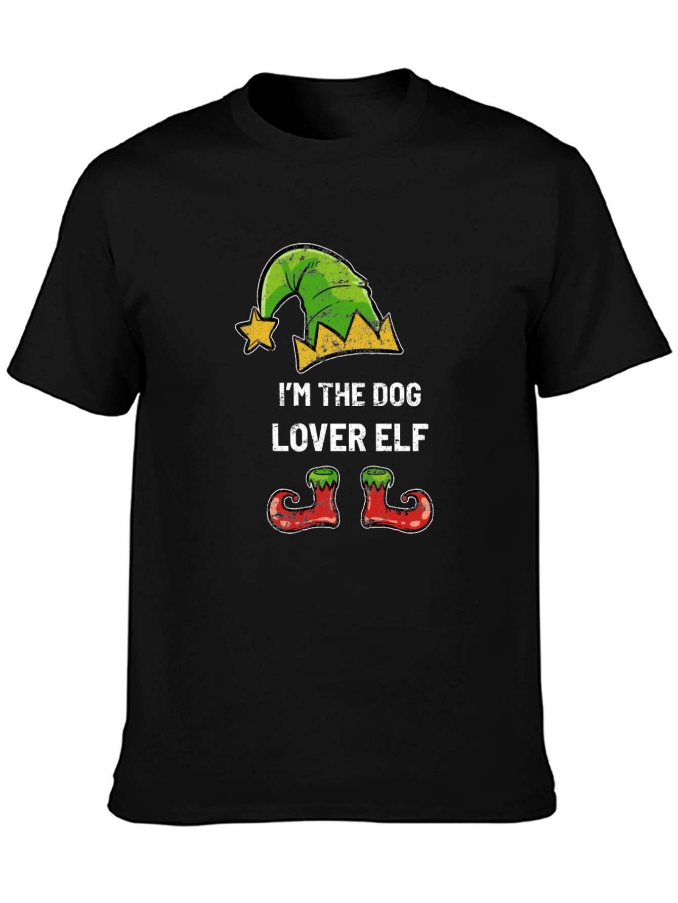 Dog Lover Elf Christmas T-Shirt