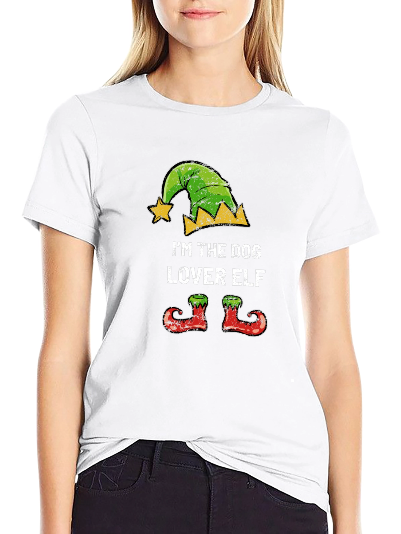 Dog Lover Elf Christmas T-Shirt