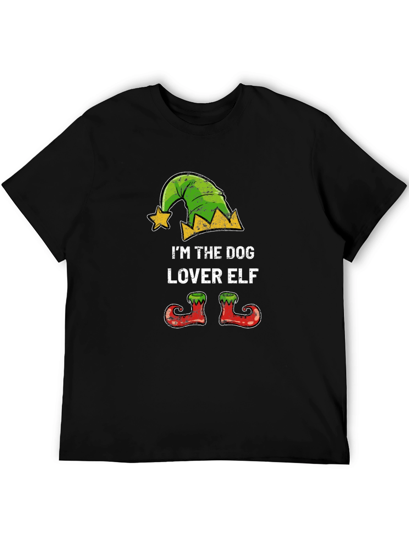 Dog Lover Elf Christmas T-Shirt