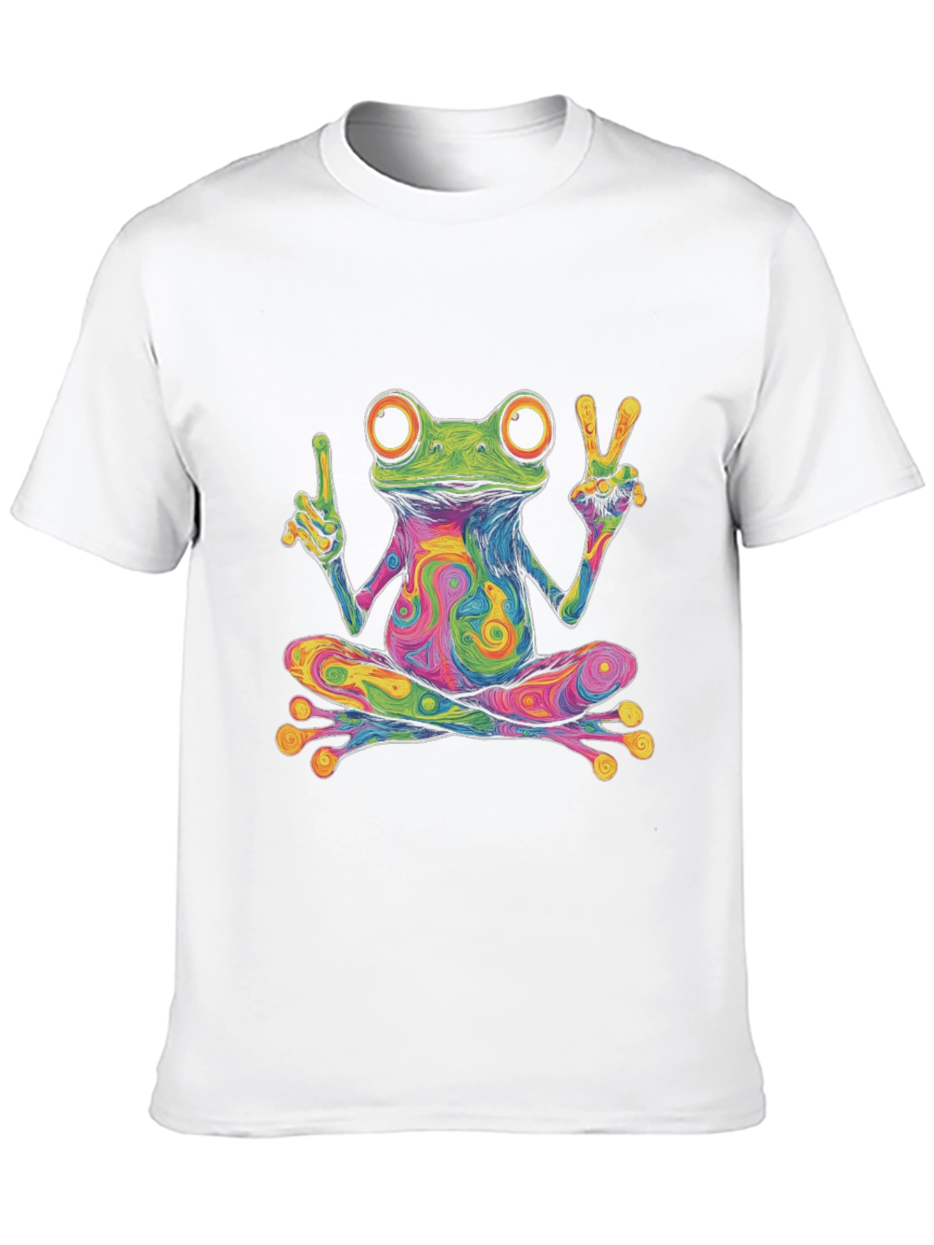 Psychedelic Frog T-Shirt - Peace & Love