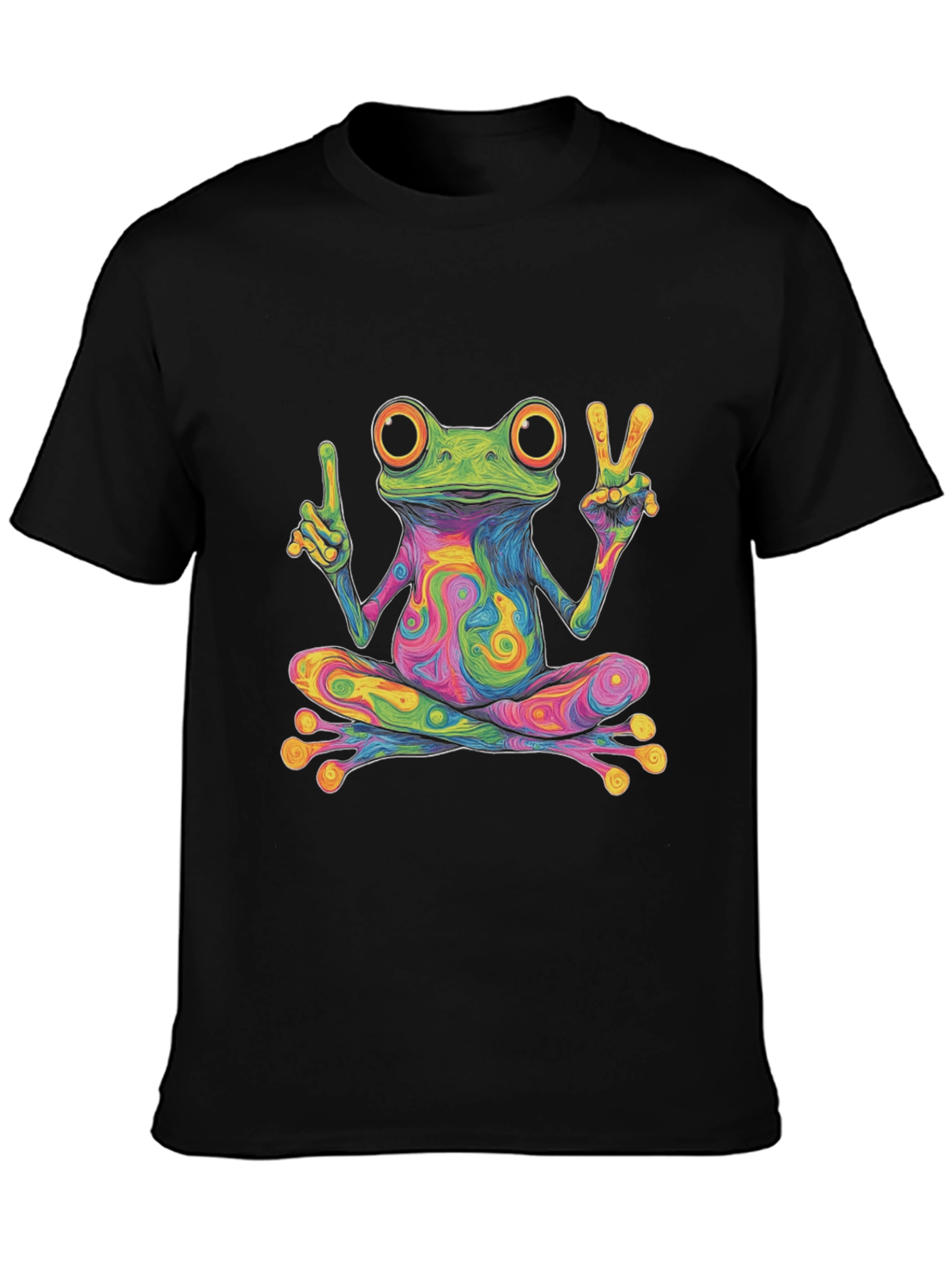Psychedelic Frog T-Shirt - Peace & Love