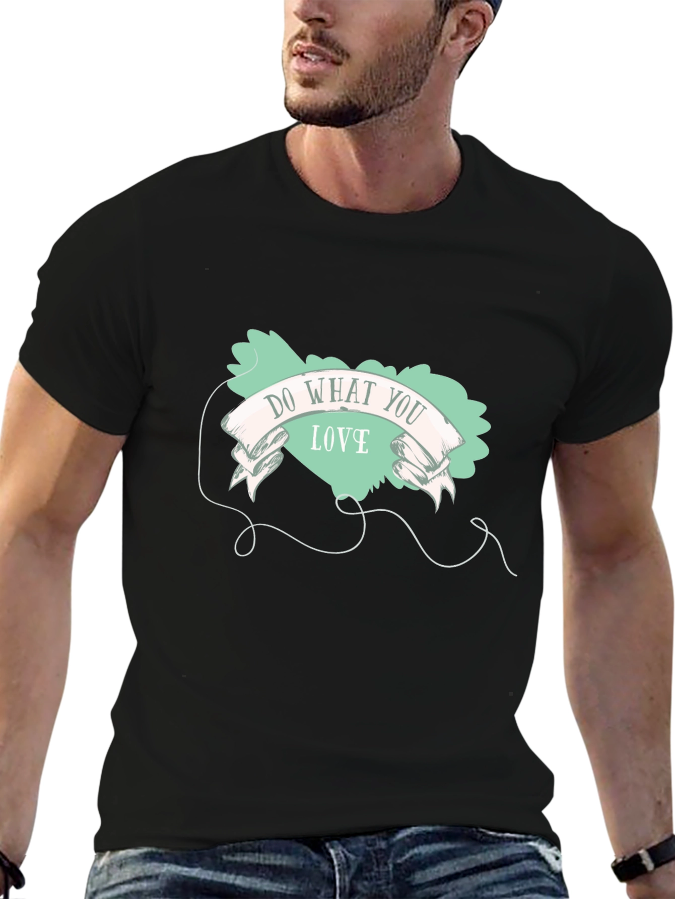 Do What You Love Black Graphic T-Shirt
