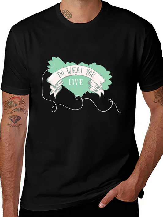 Do What You Love Black Graphic T-Shirt