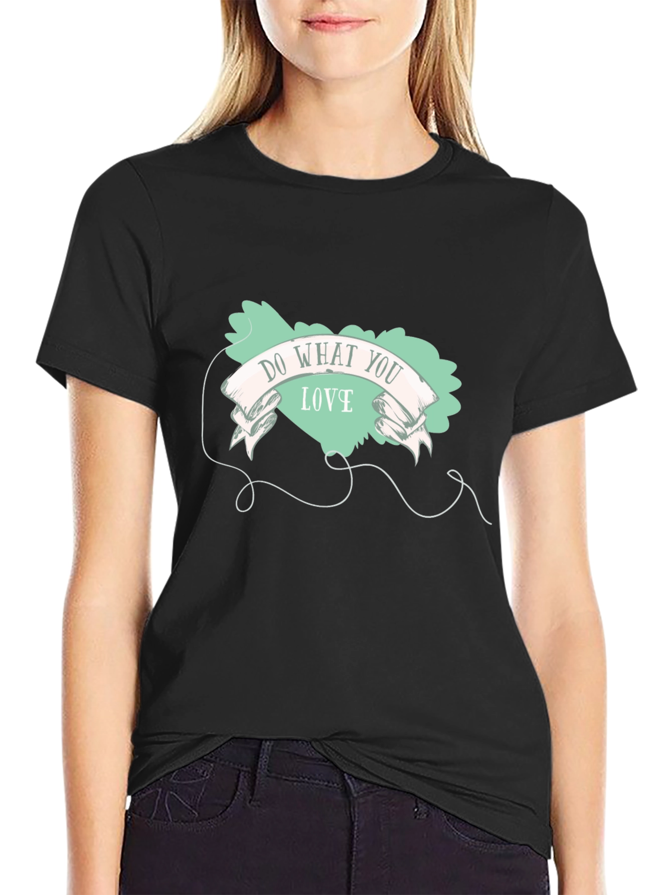 Do What You Love Black Graphic T-Shirt