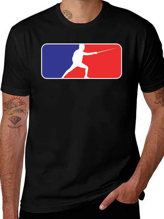 Fencing Silhouette Graphic Tee - Stylish Sport T-Shirt