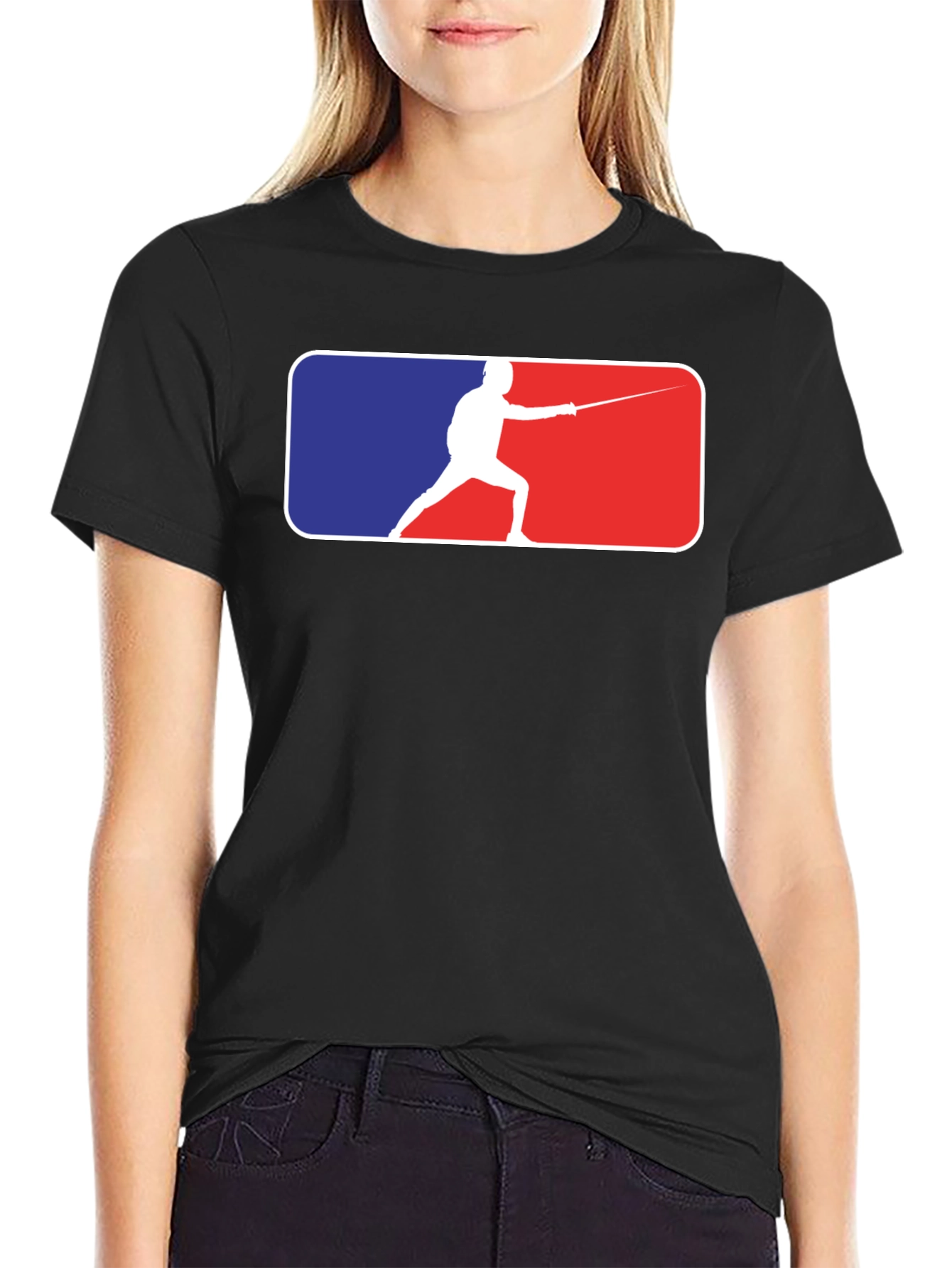 Fencing Silhouette Graphic Tee - Stylish Sport T-Shirt