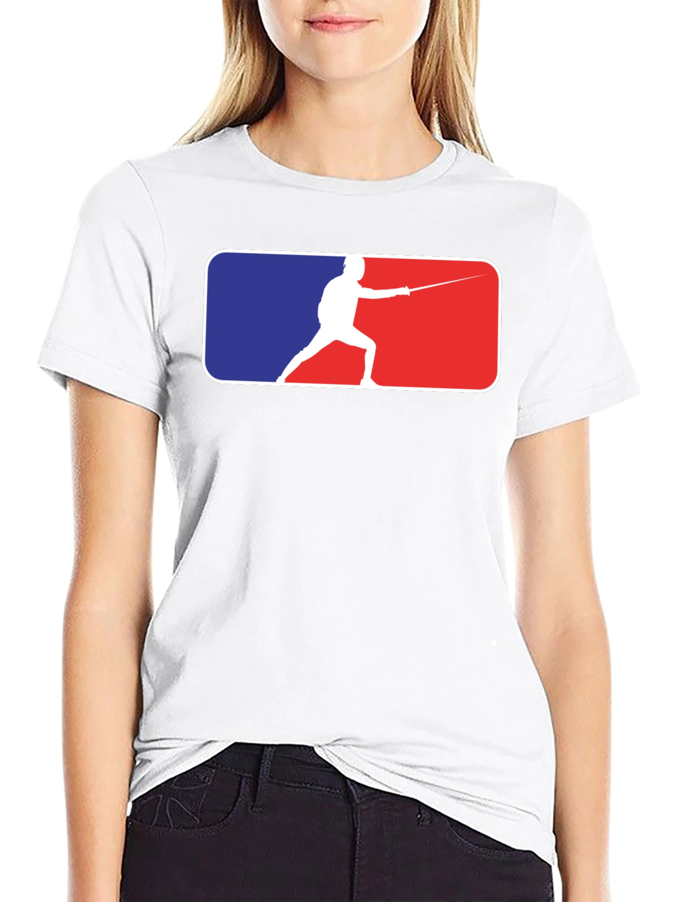 Fencing Silhouette Graphic Tee - Stylish Sport T-Shirt