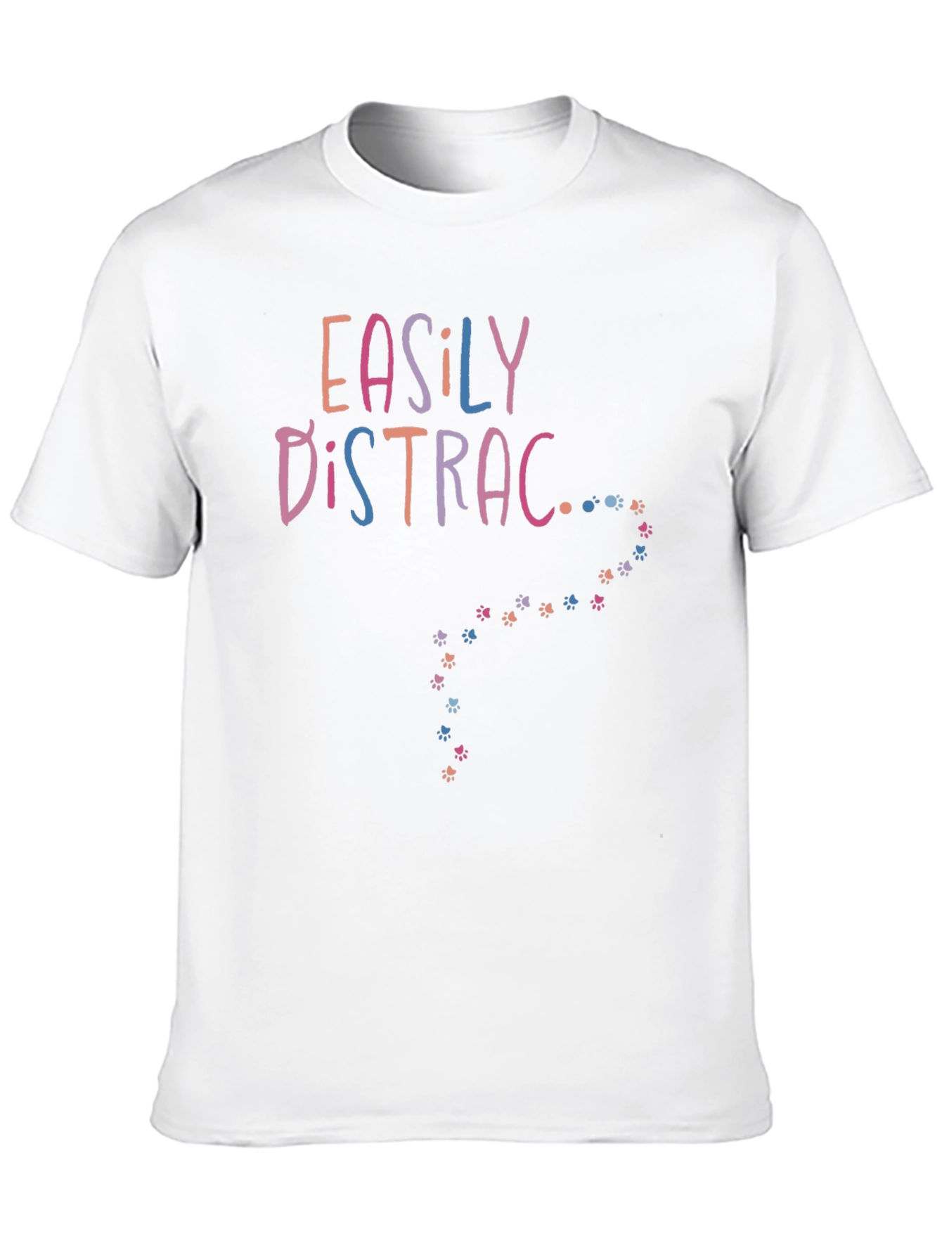 Easily Distracted Paw Print Tee