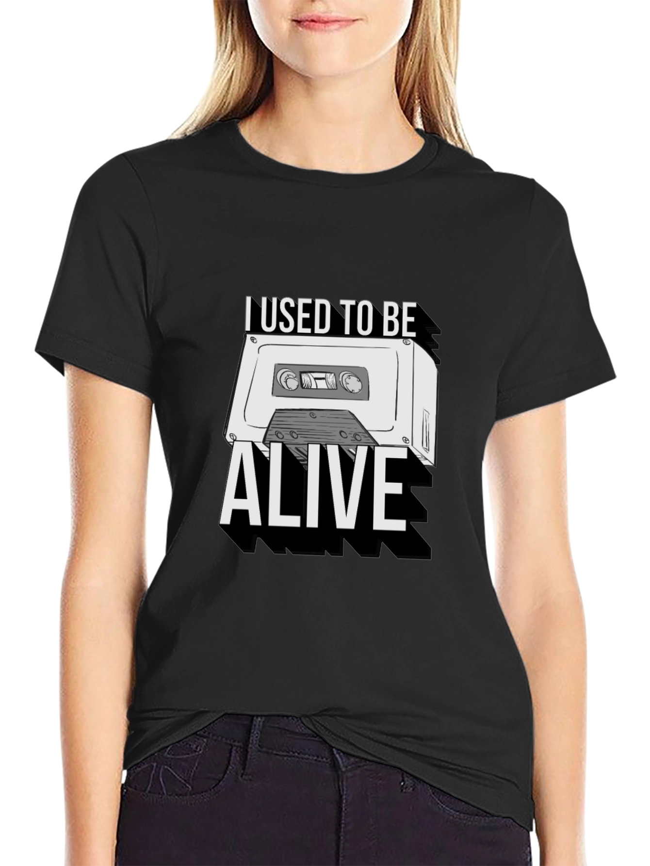 I Used To Be Alive Cassette Tape Graphic Tee