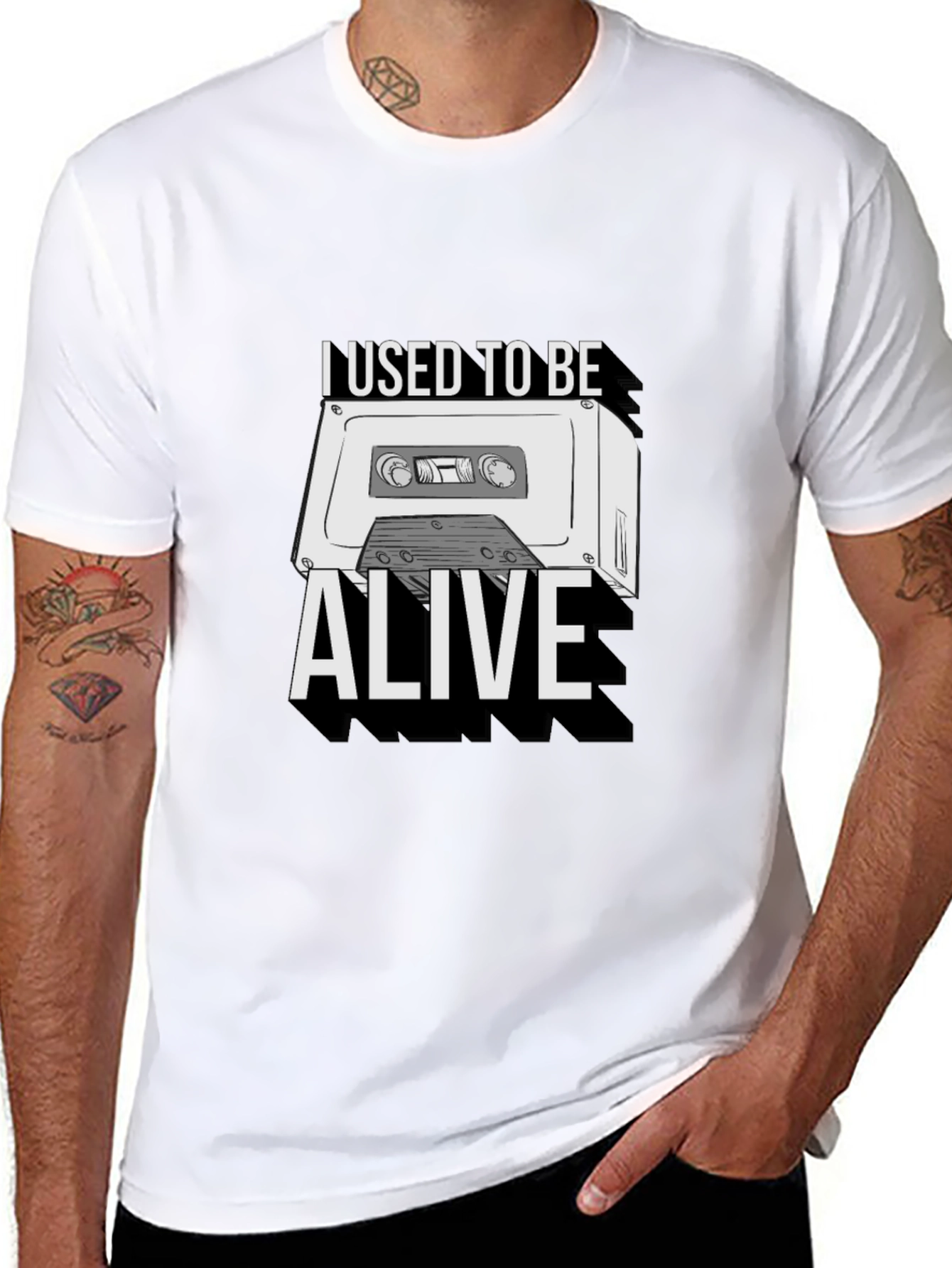 I Used To Be Alive Cassette Tape Graphic Tee