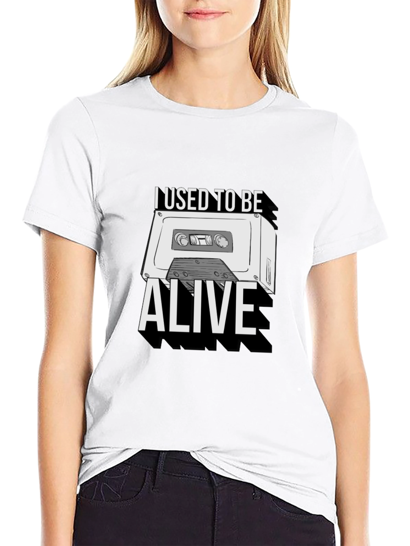 I Used To Be Alive Cassette Tape Graphic Tee