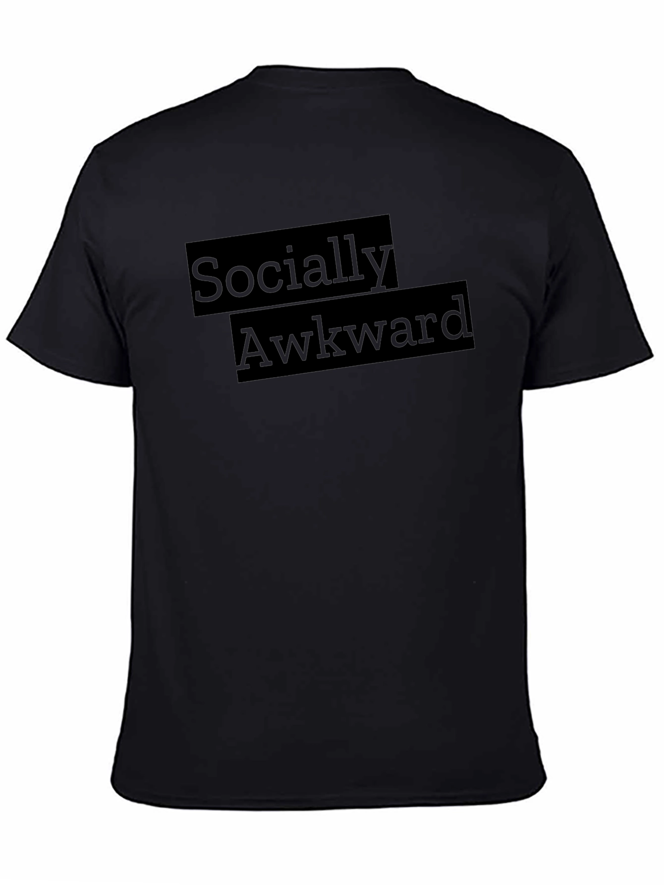 Socially Awkward Graphic Tee - Soft Black T-Shirt