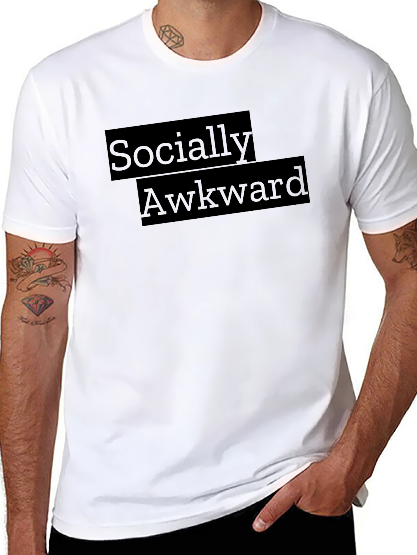 Socially Awkward Graphic Tee - Soft Black T-Shirt