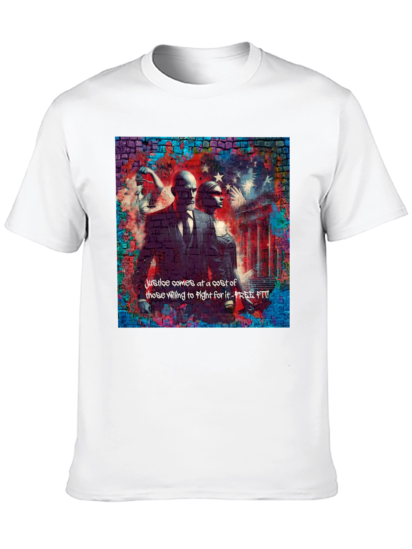 Justice Graphic Print Black T-Shirt