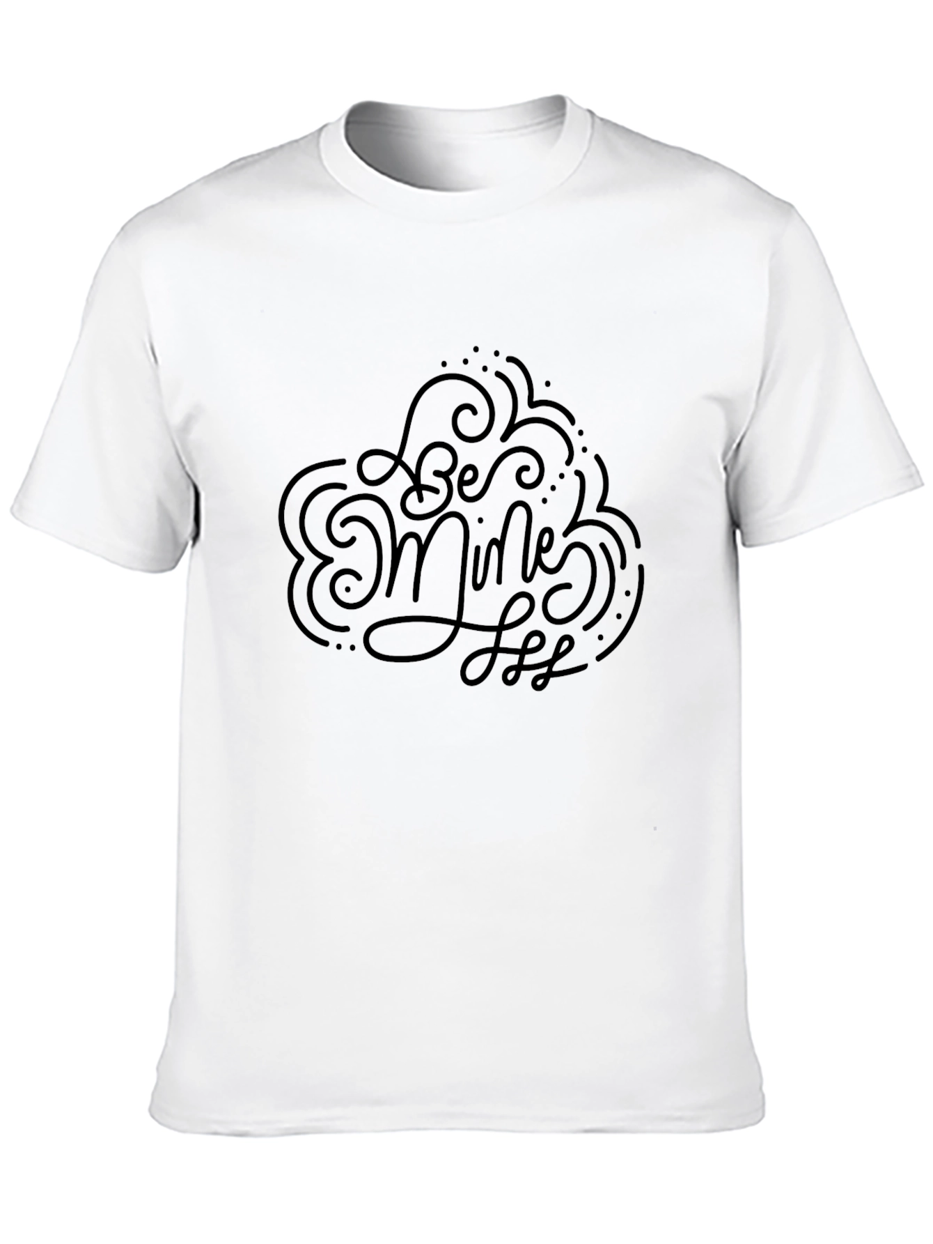 Be Mine Tee - Black Graphic Valentines Day T-Shirt