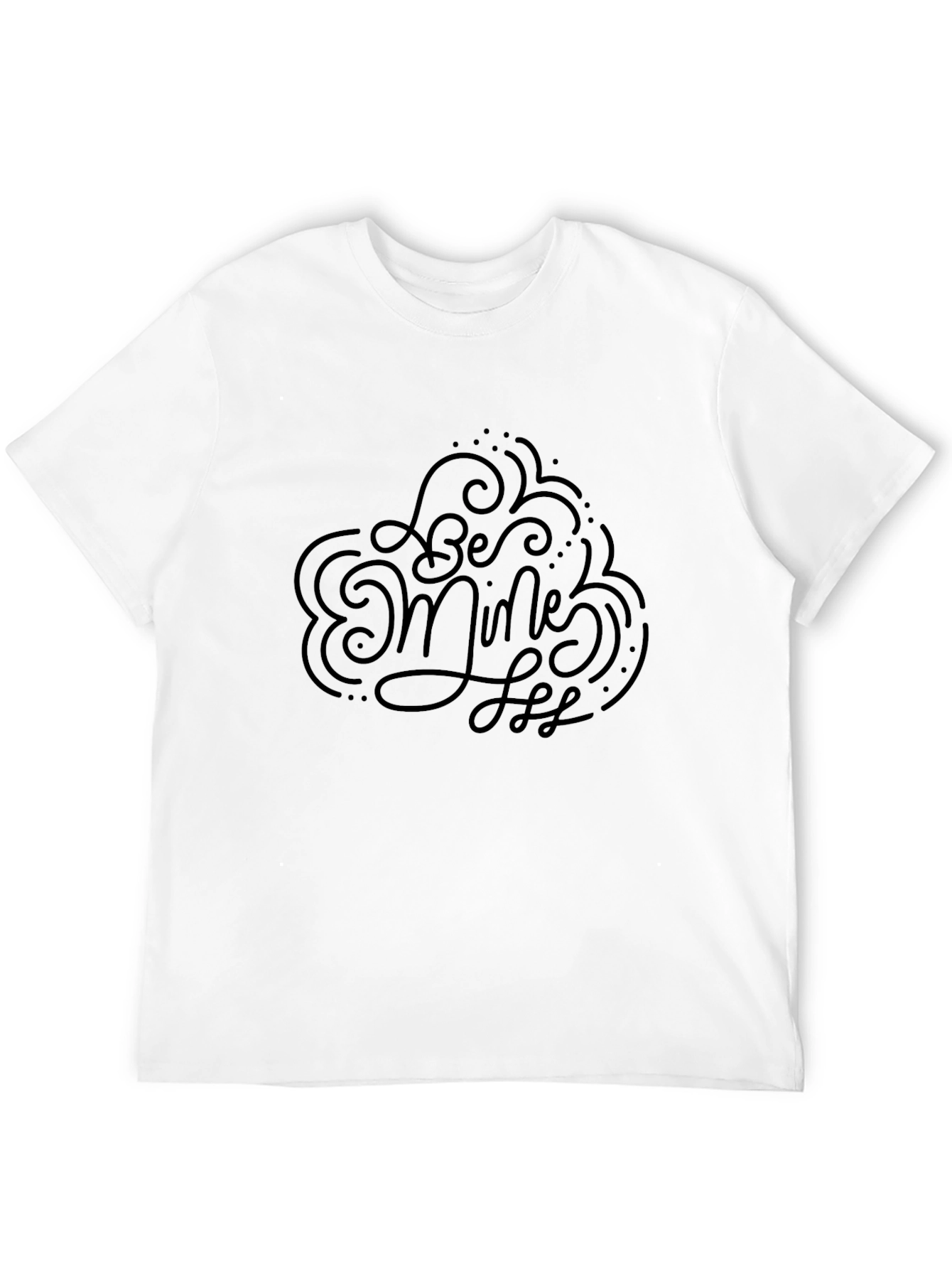 Be Mine Tee - Black Graphic Valentines Day T-Shirt