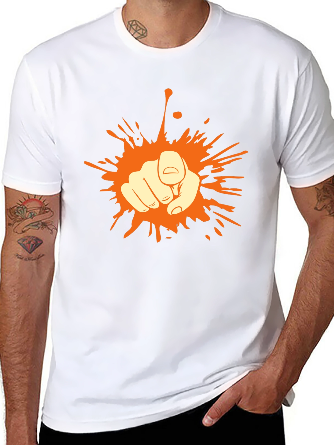 Bold Graphic Print Black T-Shirt