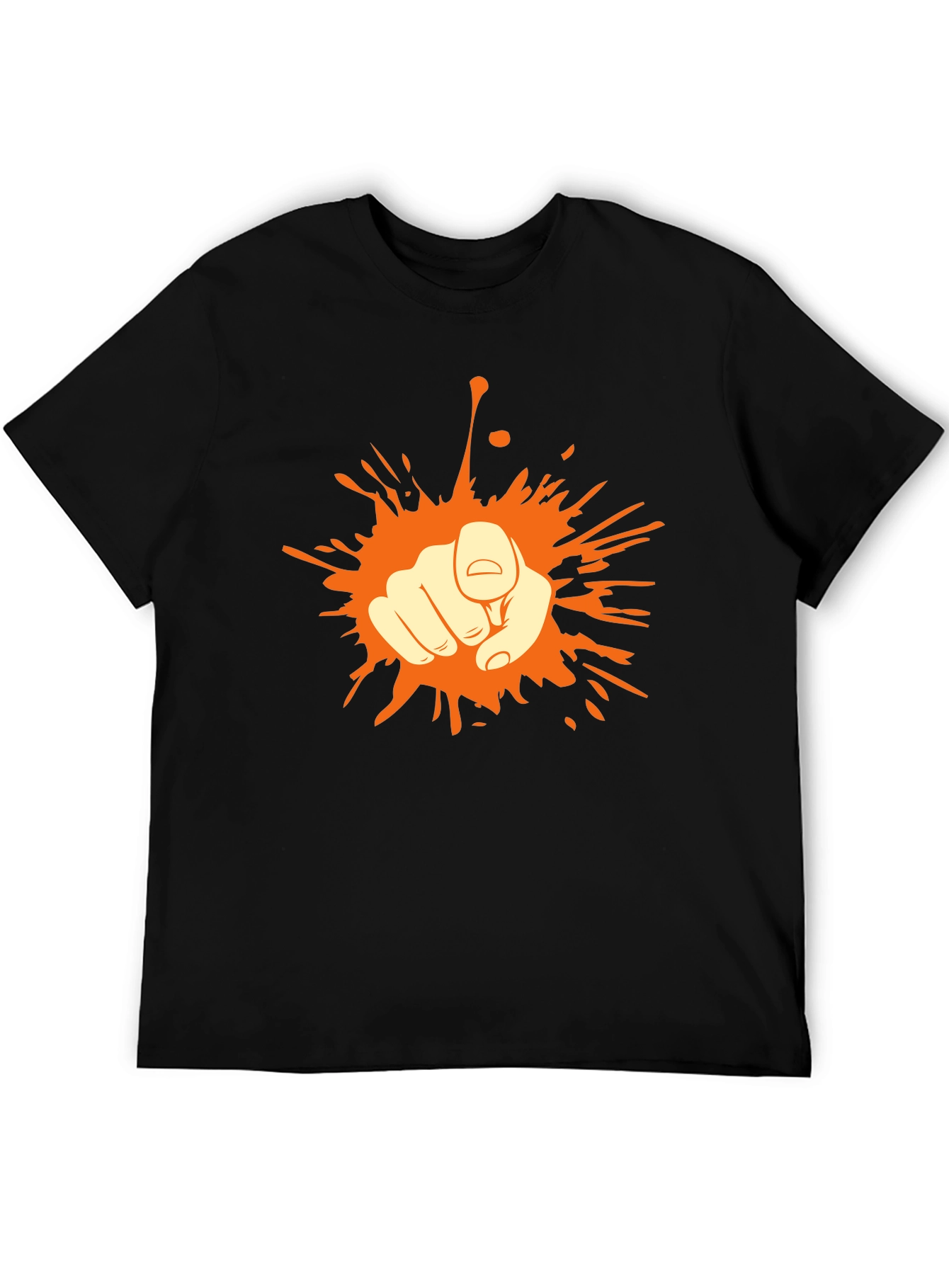 Bold Graphic Print Black T-Shirt
