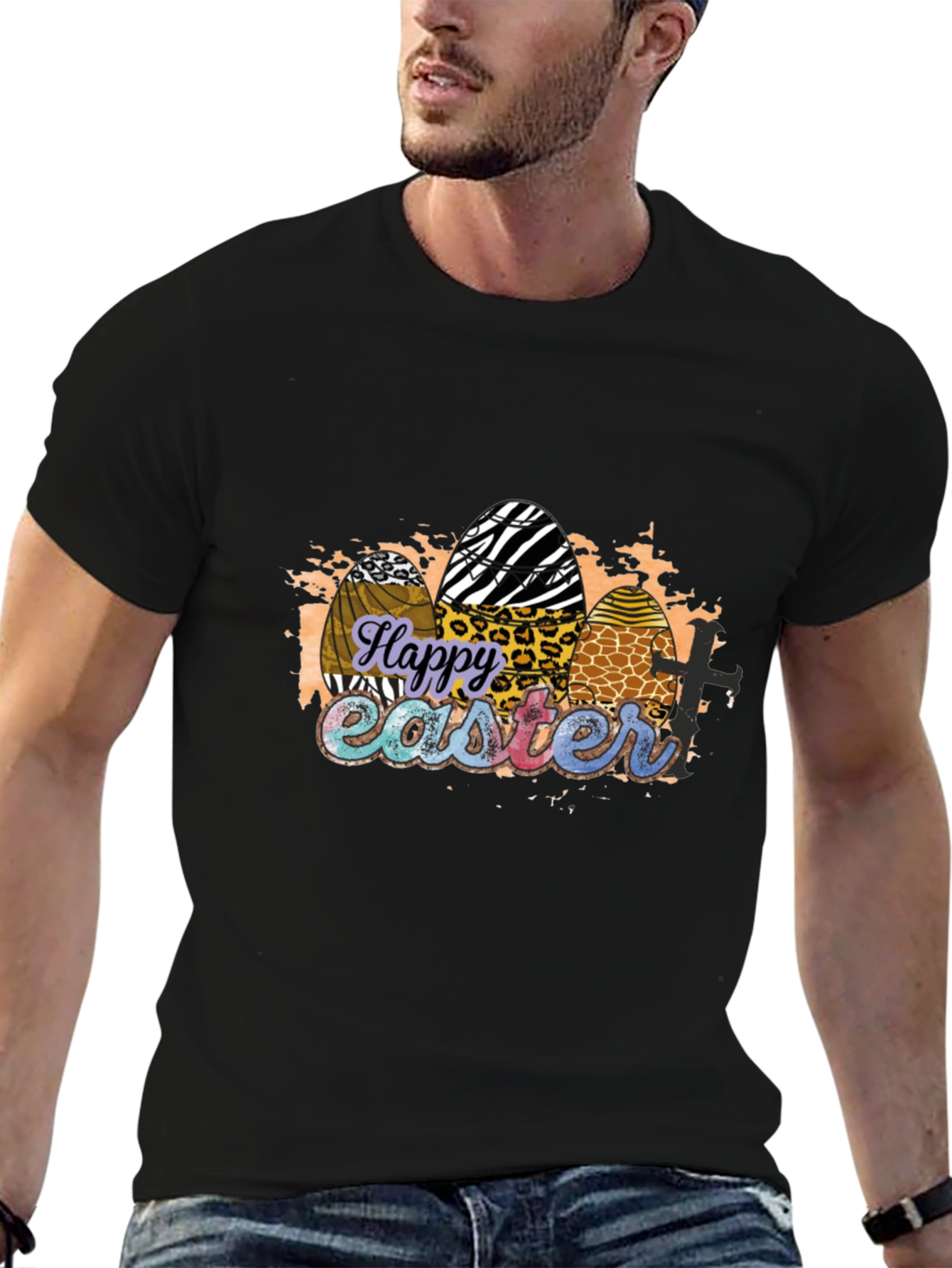 Happy Easter Animal Print Eggs T-Shirt