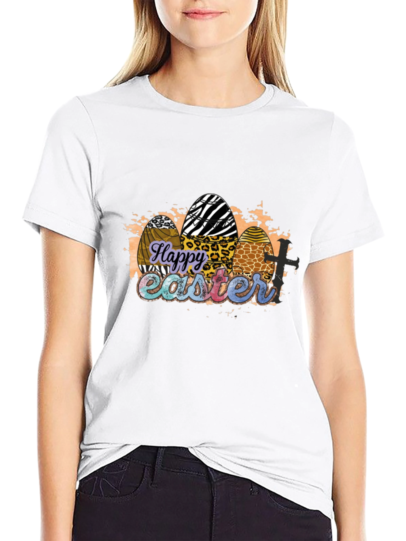 Happy Easter Animal Print Eggs T-Shirt
