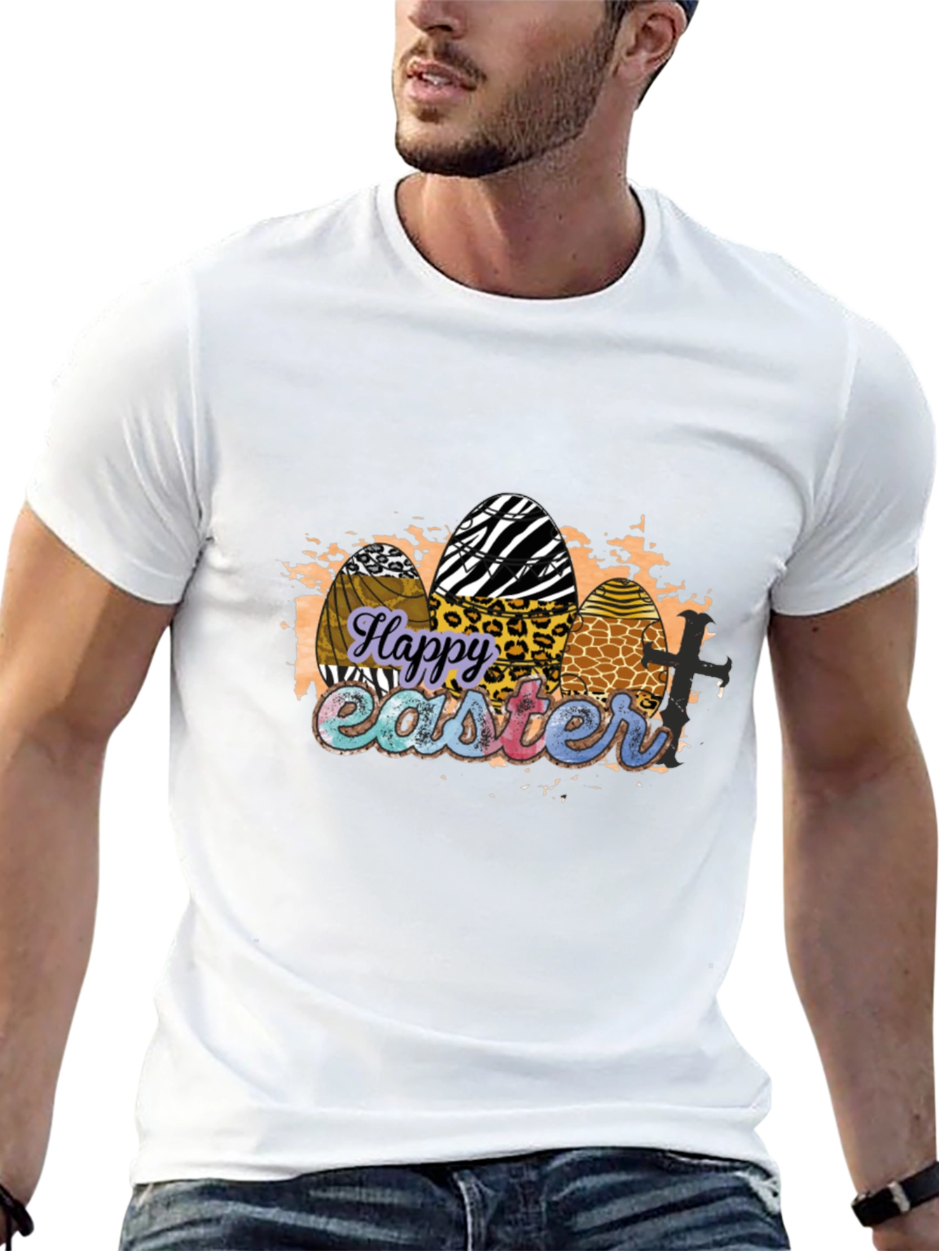 Happy Easter Animal Print Eggs T-Shirt