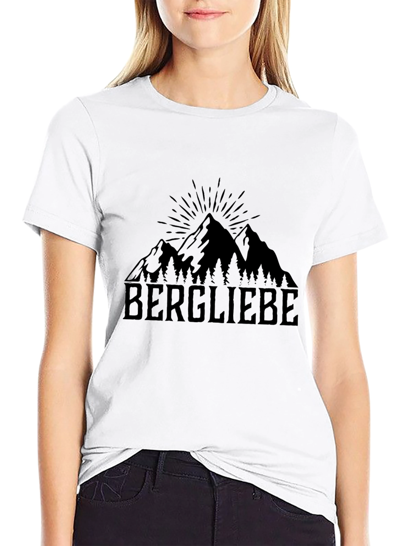 Bergliebe Mountain Graphic Tee - Black