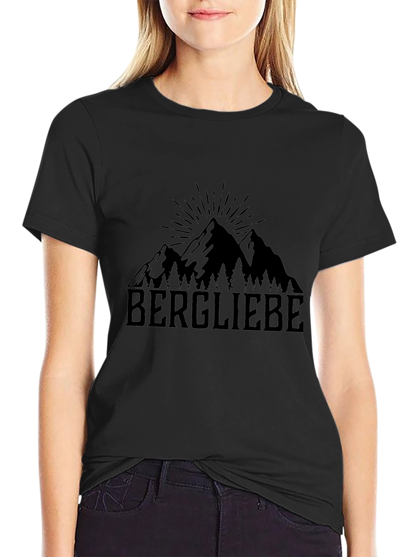 Bergliebe Mountain Graphic Tee - Black
